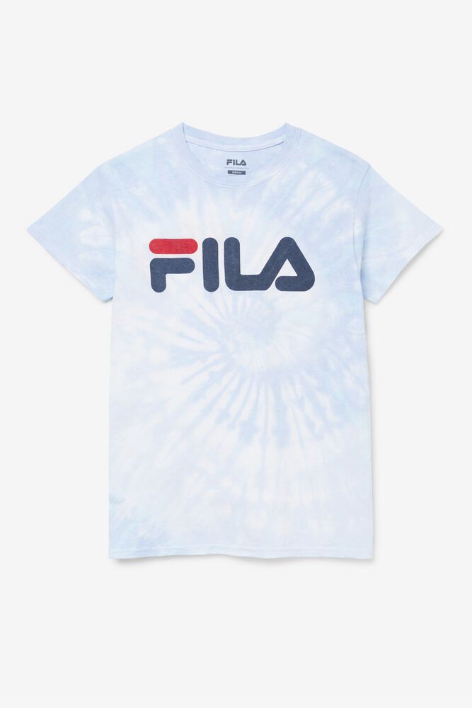 Fila T-Shirt Dame Blå Tie Dye Logo UIY-801345